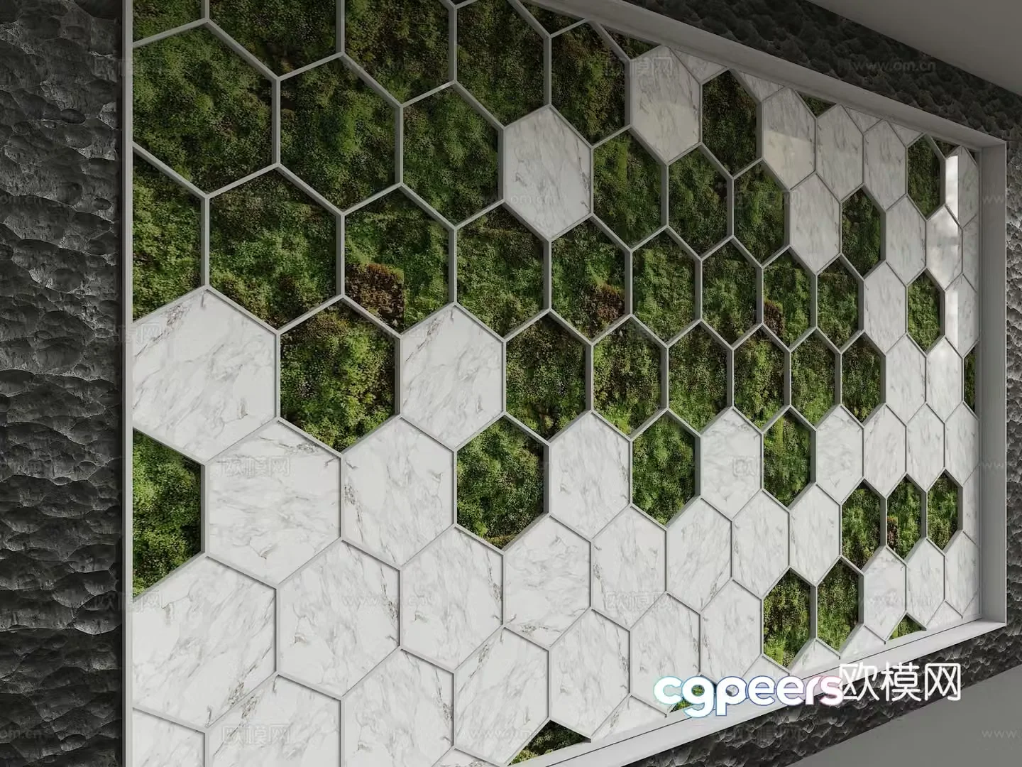 Modern background wall 3d model