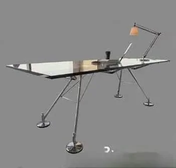 Modern Metal Desk 3D Model – 15592 – VRAY Render
