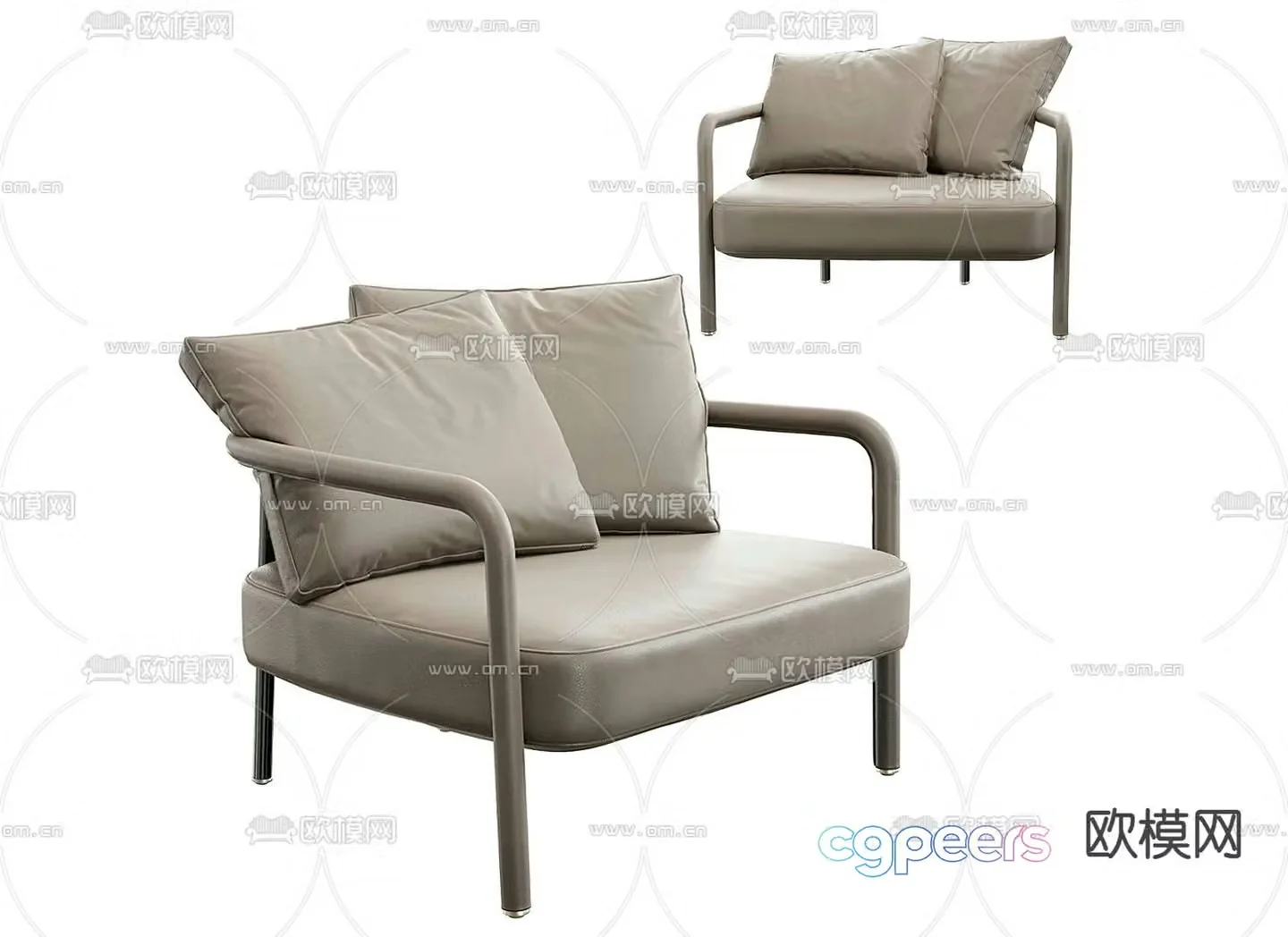 B&B italia modern casual single chair 3d model