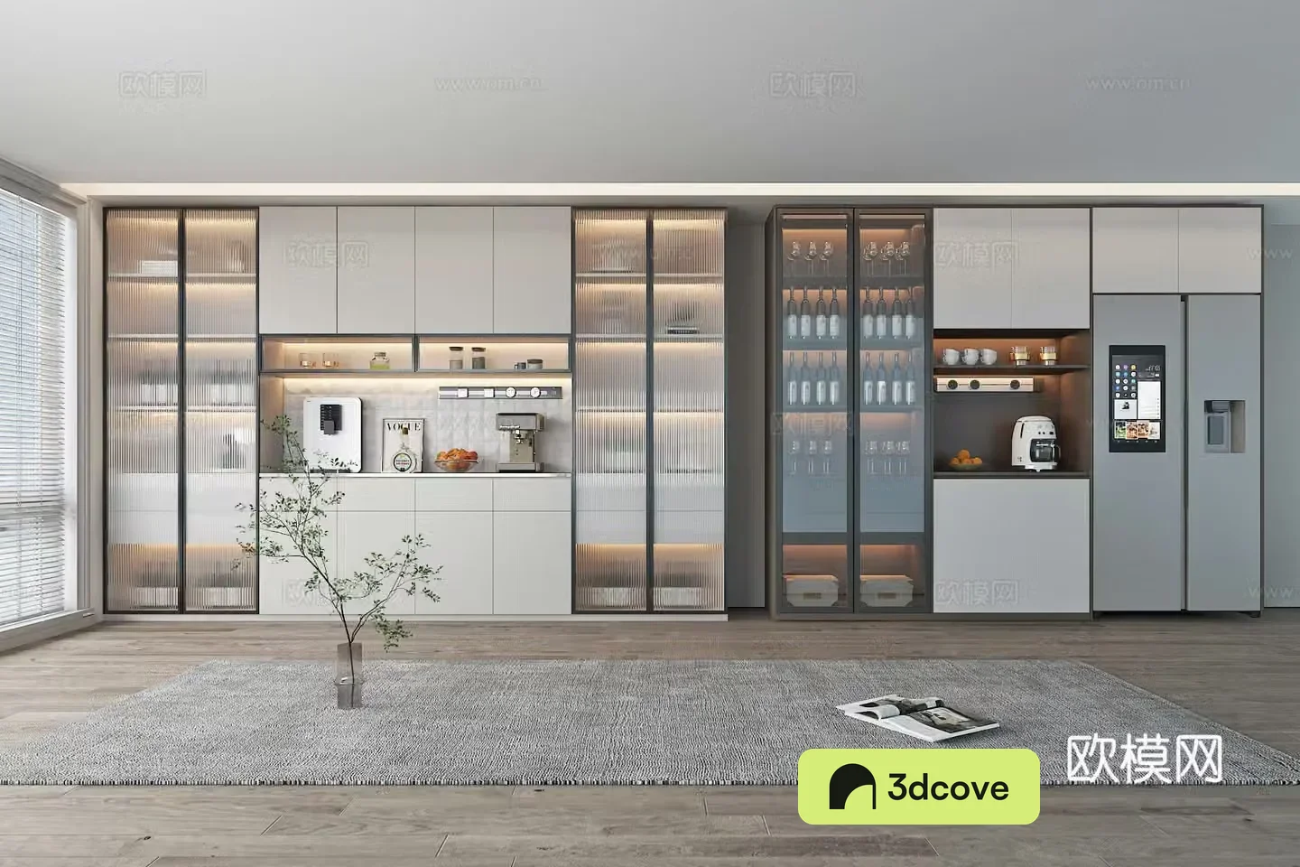 Modern sideboard wine cabinet restaurant cabinet