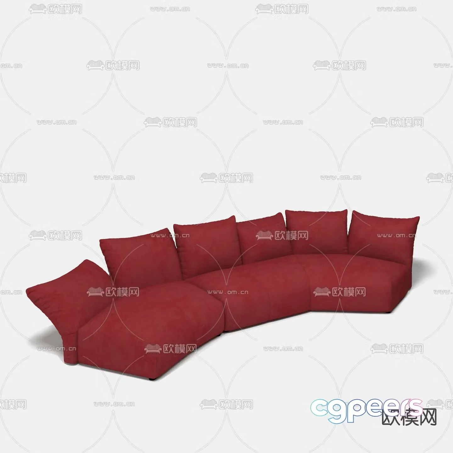 Special shaped sofa petal sofa 3d model