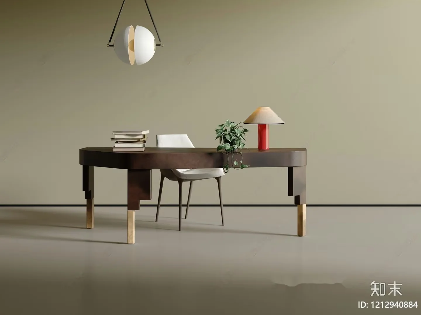 Modern Home Office 3D Model – 13540 – VRAY Render