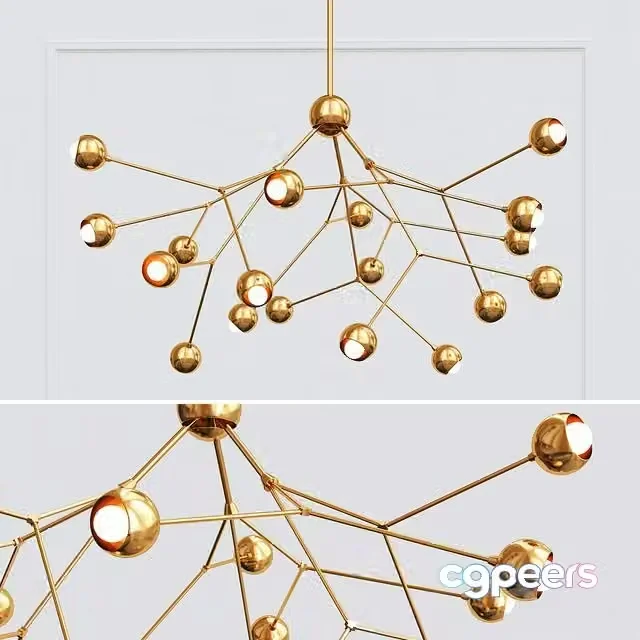 3ds Max Free – Boom Brass Chandelier