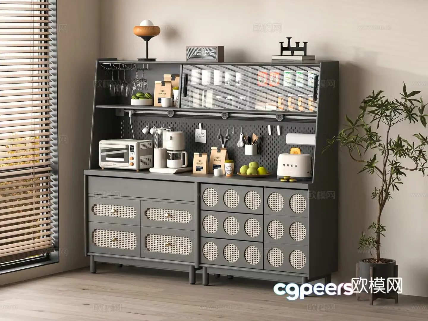 French sideboard 3D model