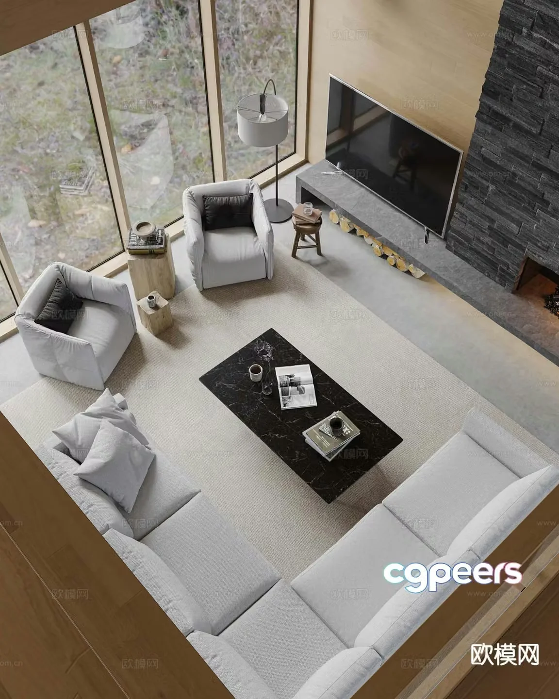 Modern modular sofa corner sofa 3d model