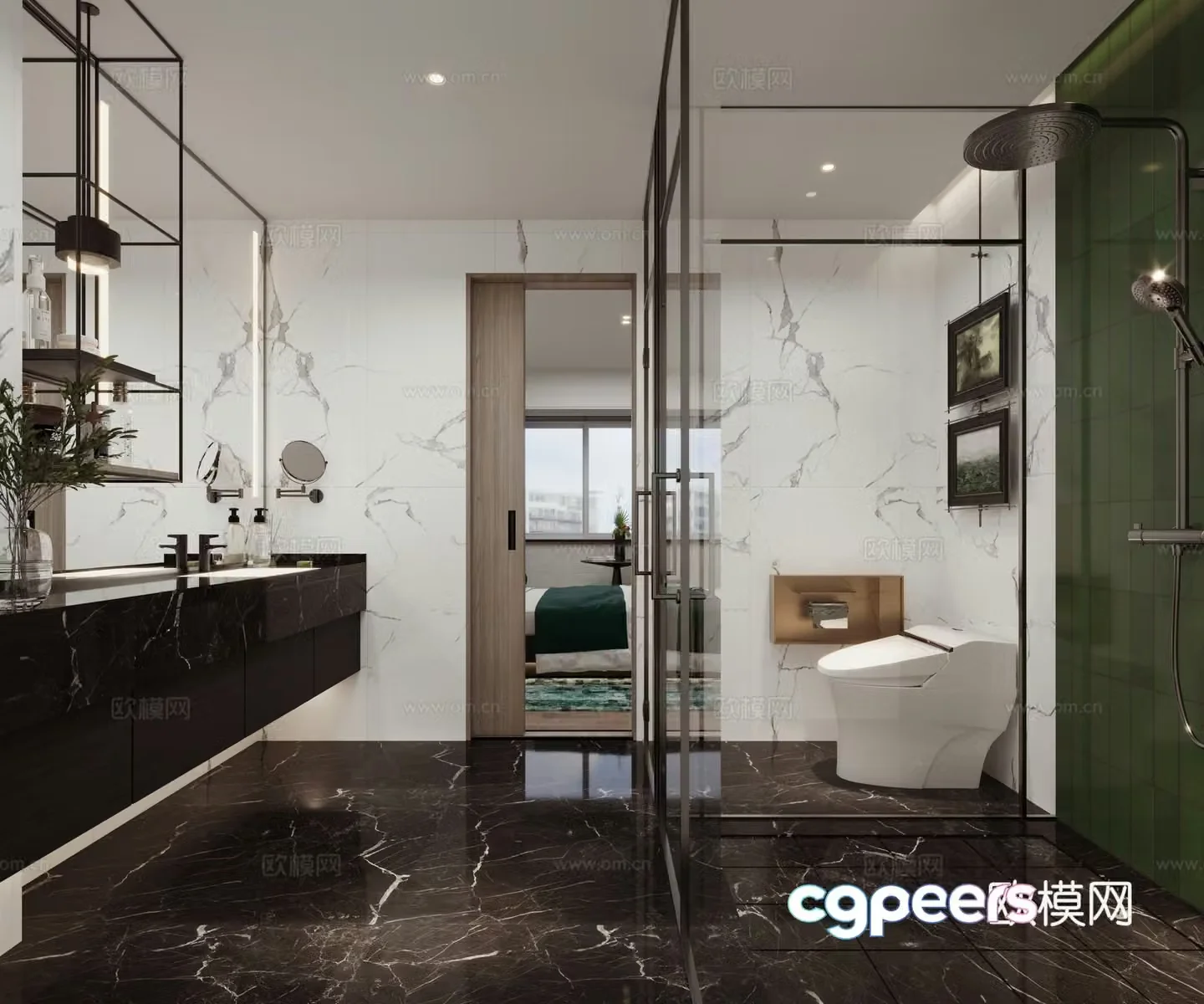 Hotel Room Standard Room Bedroom Bedroom 3D Model