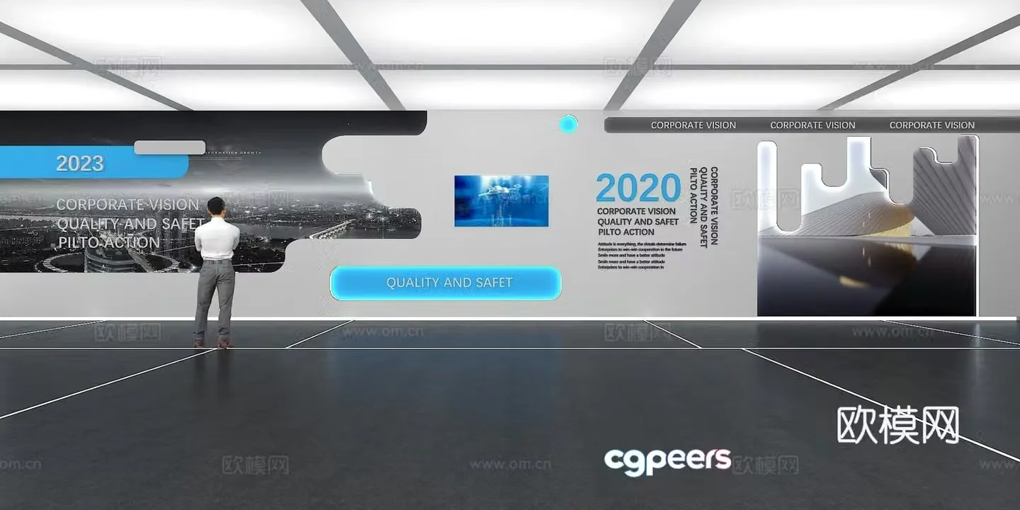 Cultural wall Corporate culture wall Display wall Classroom Exhibition hall Campus culture Corridor 3D model