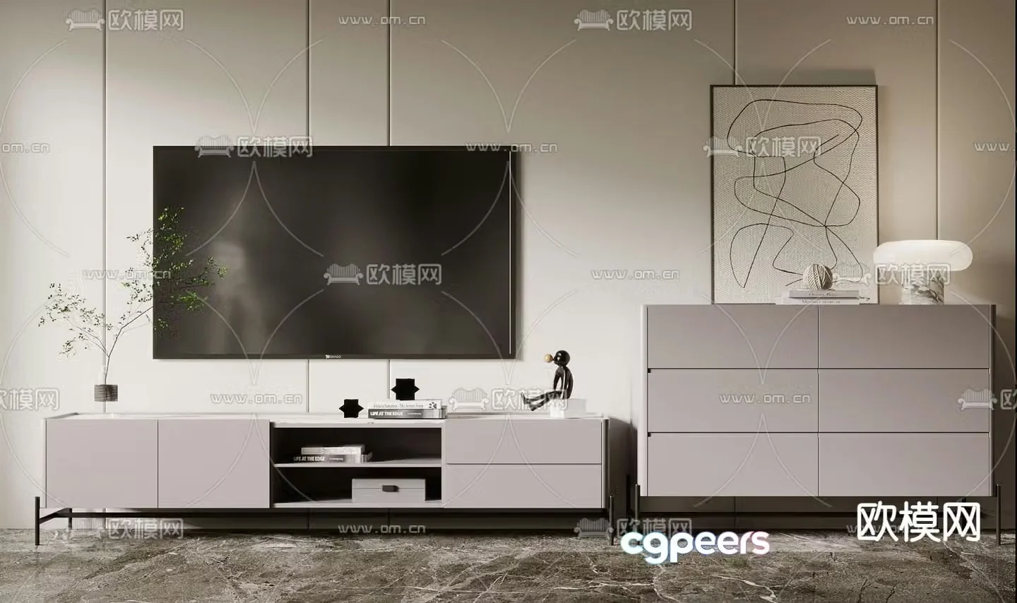 Modern TV cabinet 3d model