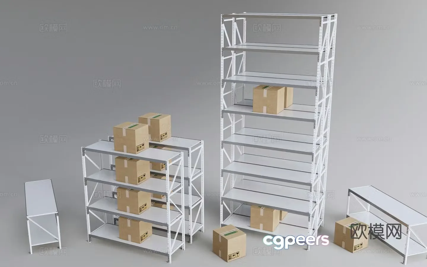 Shelf Express Shelf Lifting Shelf Storage Shelf Carton 3D Model