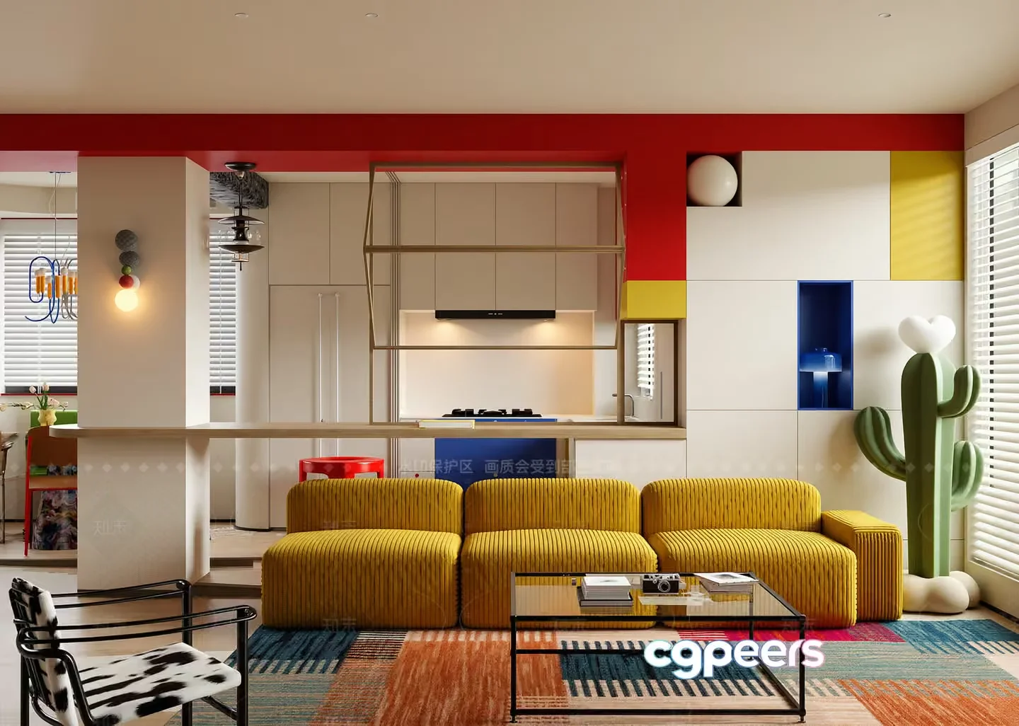 Modern Living Room 3D Model – 14489 – VRAY Render