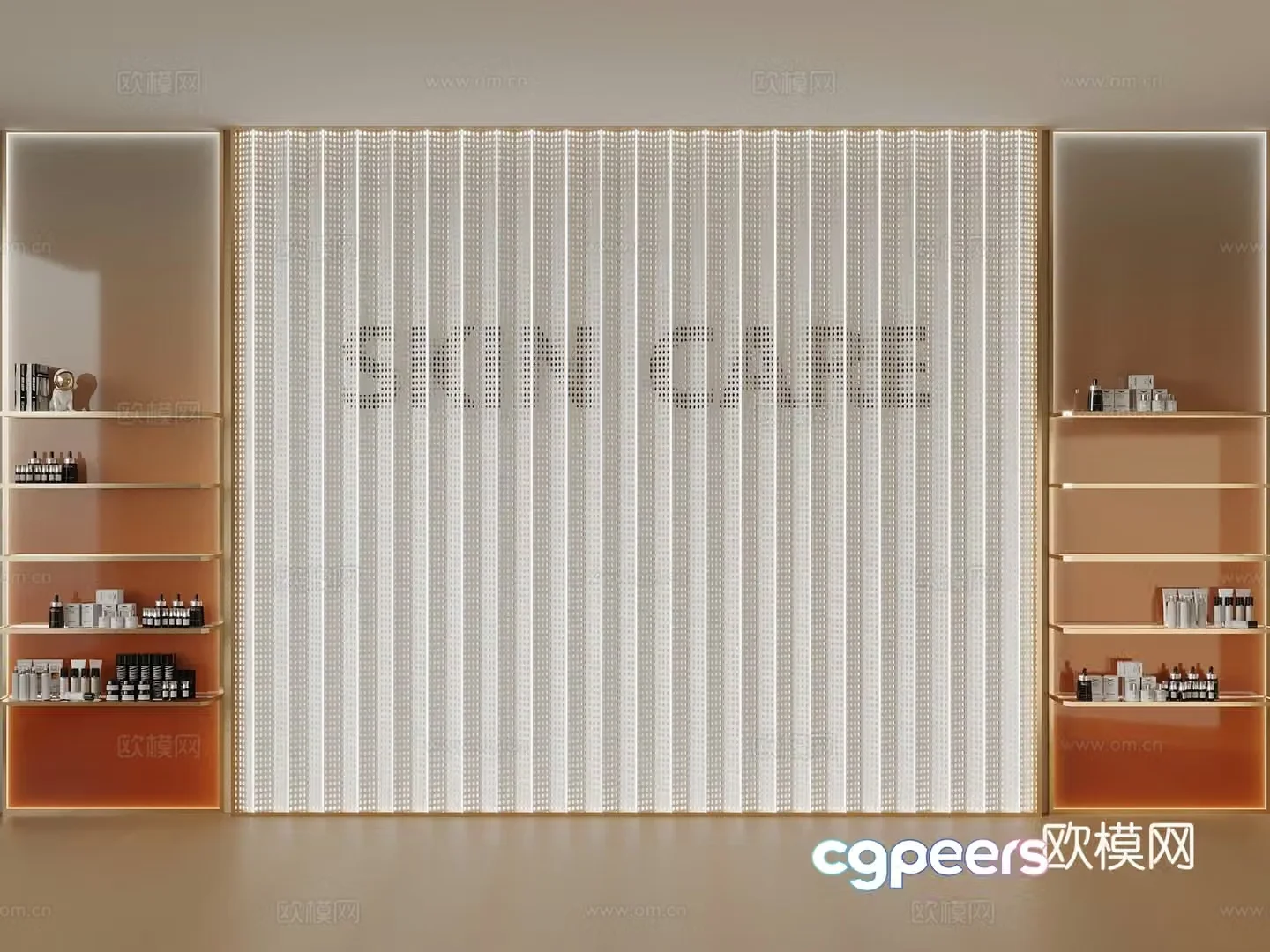 Modern cosmetics store image wall 3d model