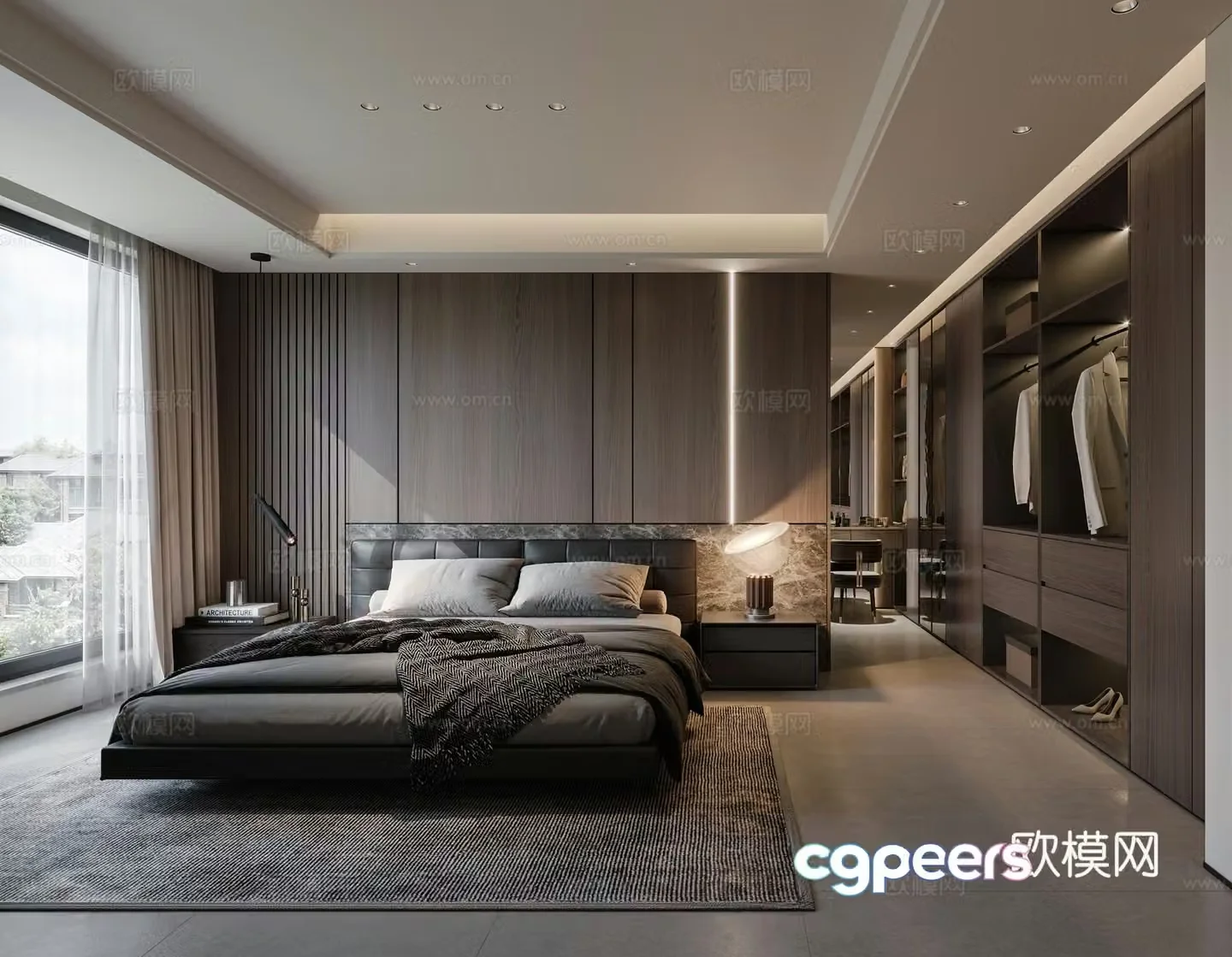 Italian style bedroom master bedroom 3d model