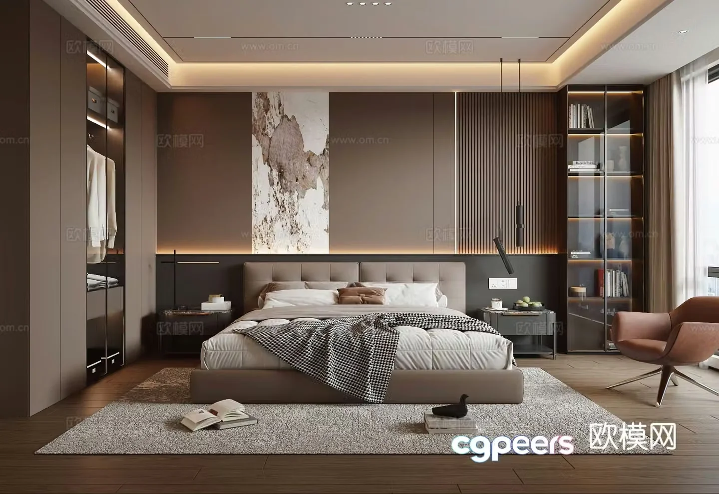 Italian home bedroom 3d model