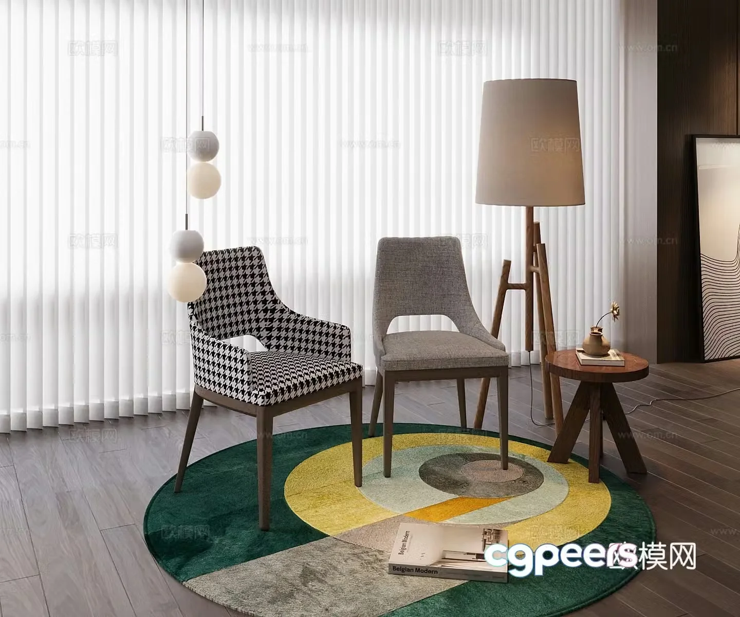 Modern single chair 3d model