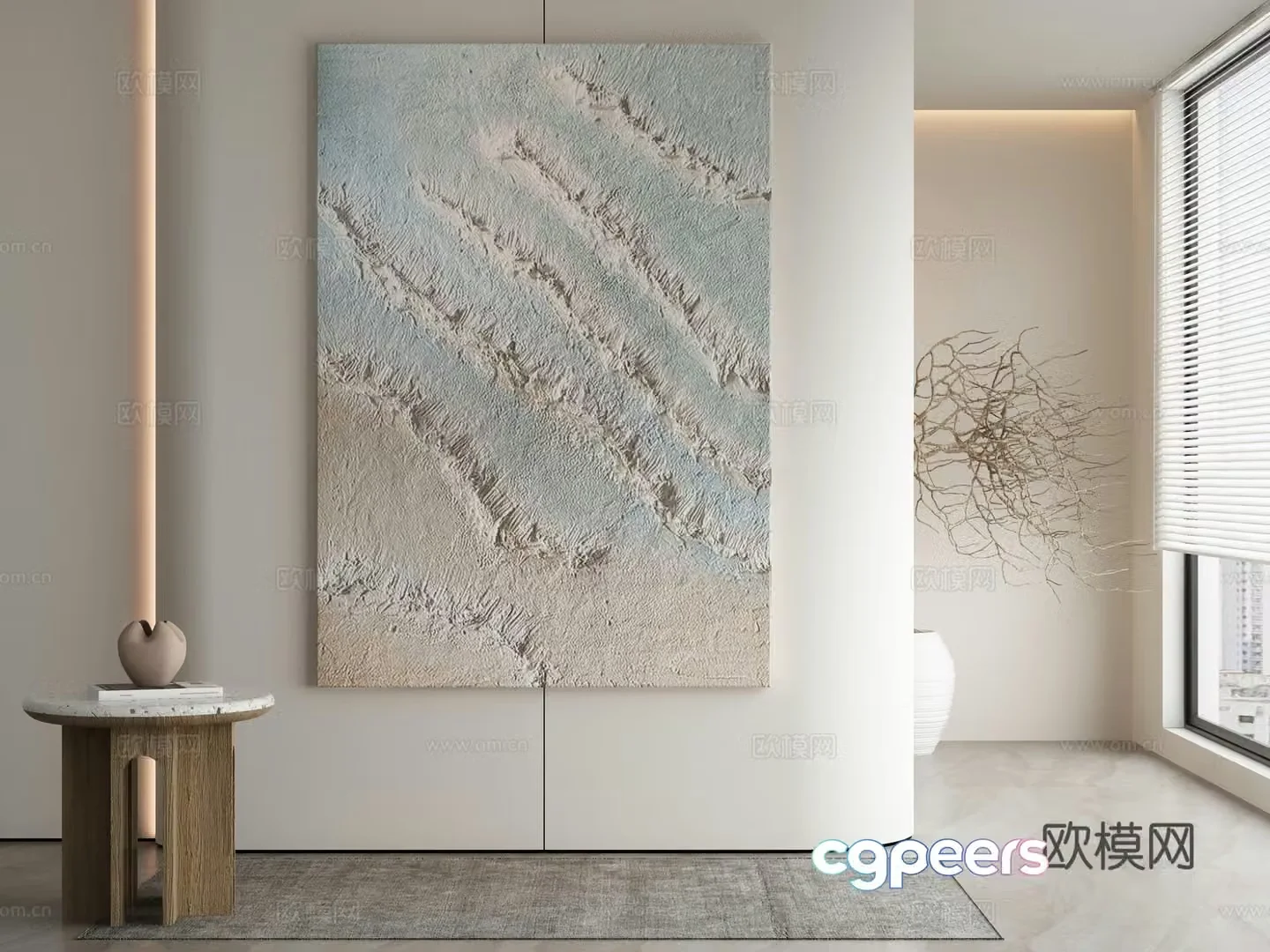 Modern Wasabi Hanging Painting Oil Painting 3D Model