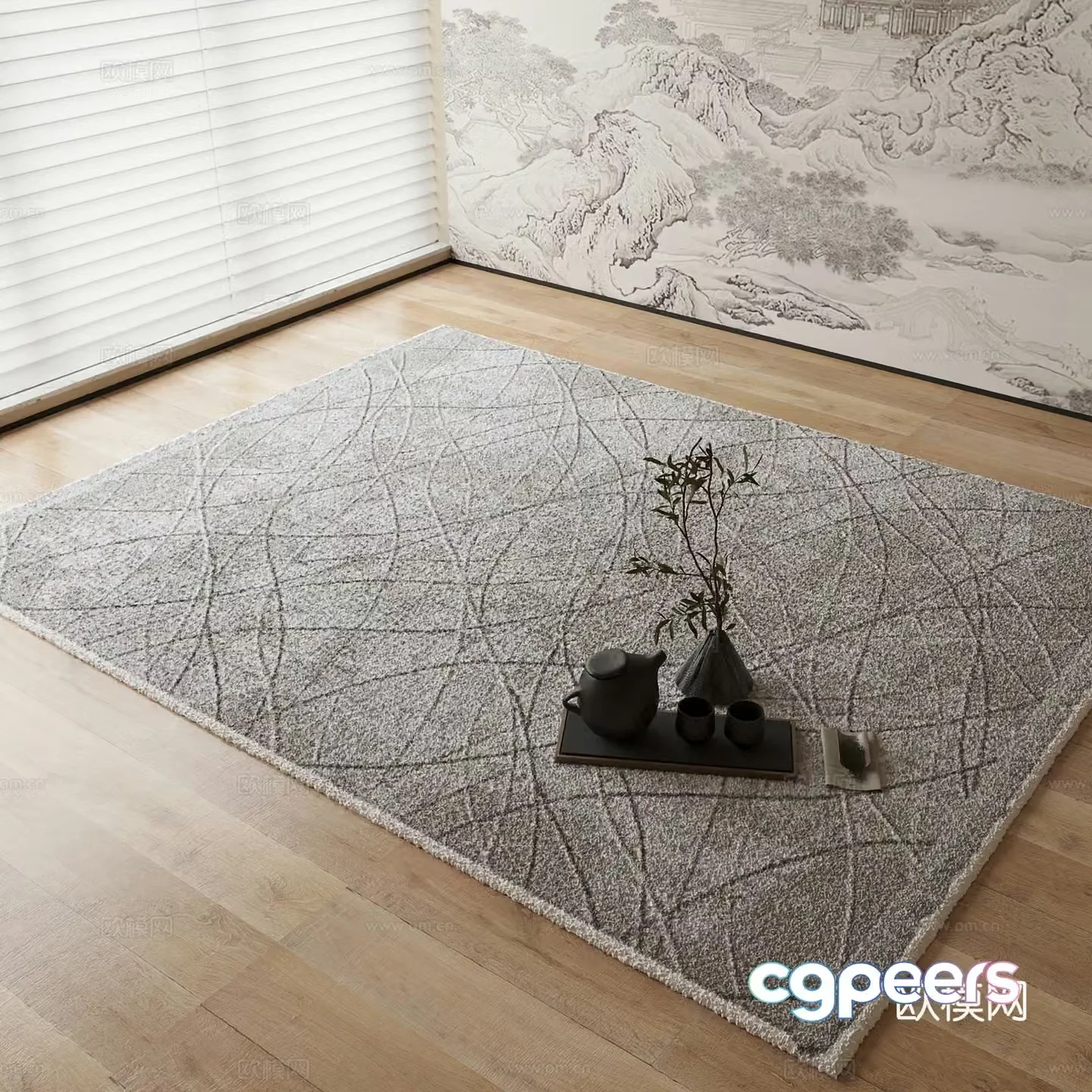New Chinese carpet 3D model