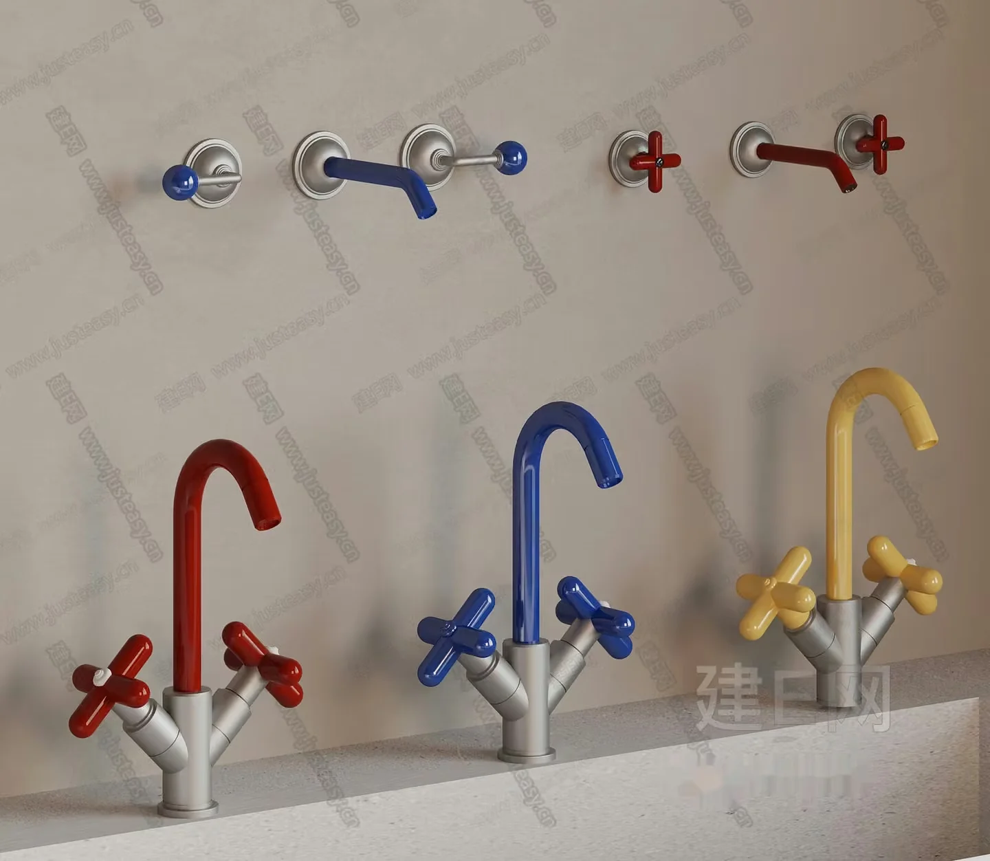 Modern Faucet Fixtures 3D Model – 12696 – VRAY Render