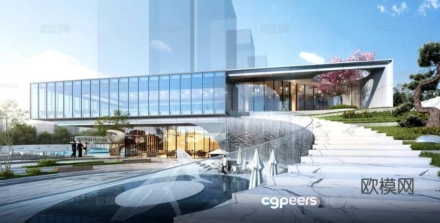 3D model of sales office appearance