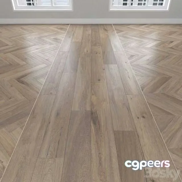 3ds Max Free – Parquet Oak smoked 3 kinds herringbone, linear, chevron