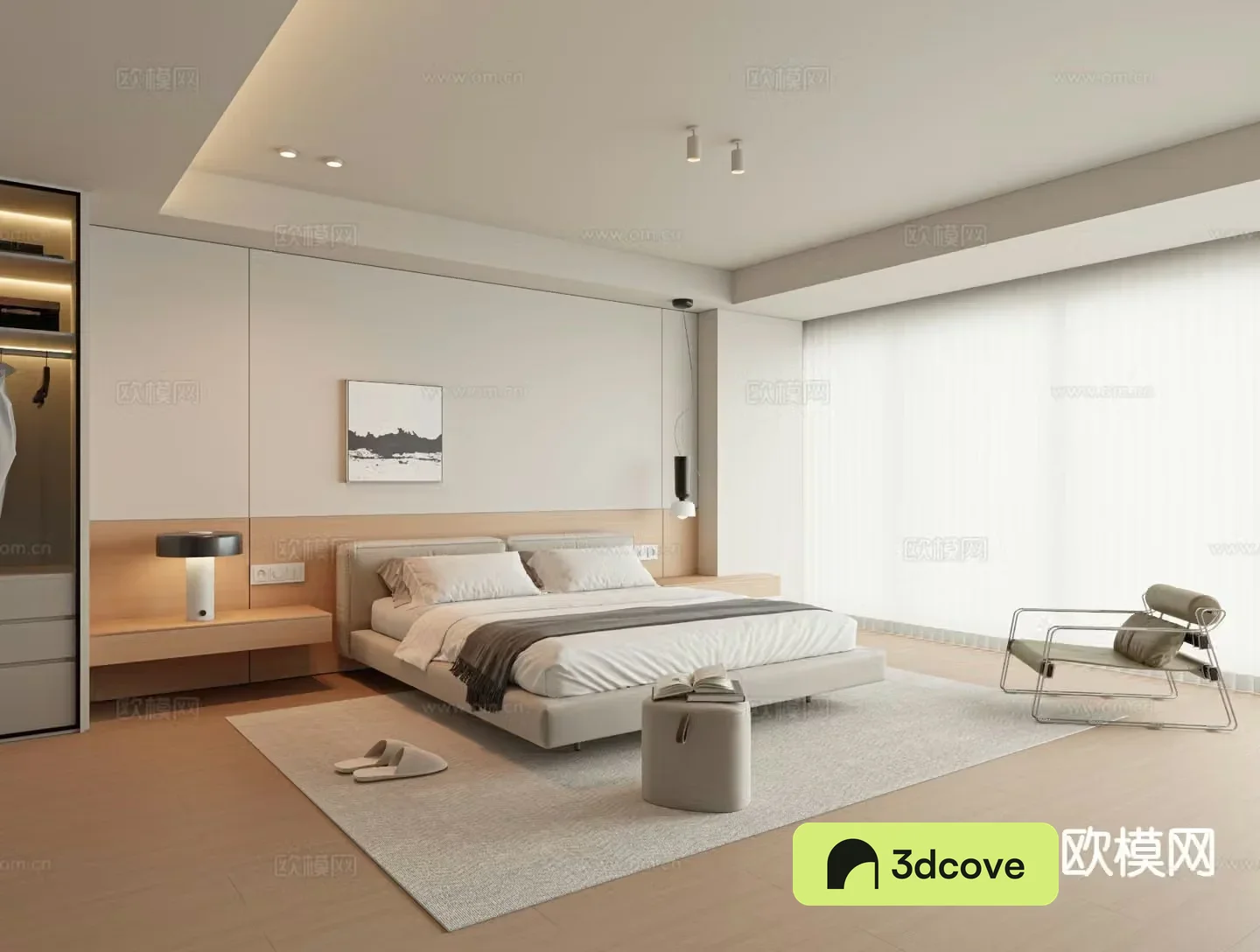 Modern master bedroom
