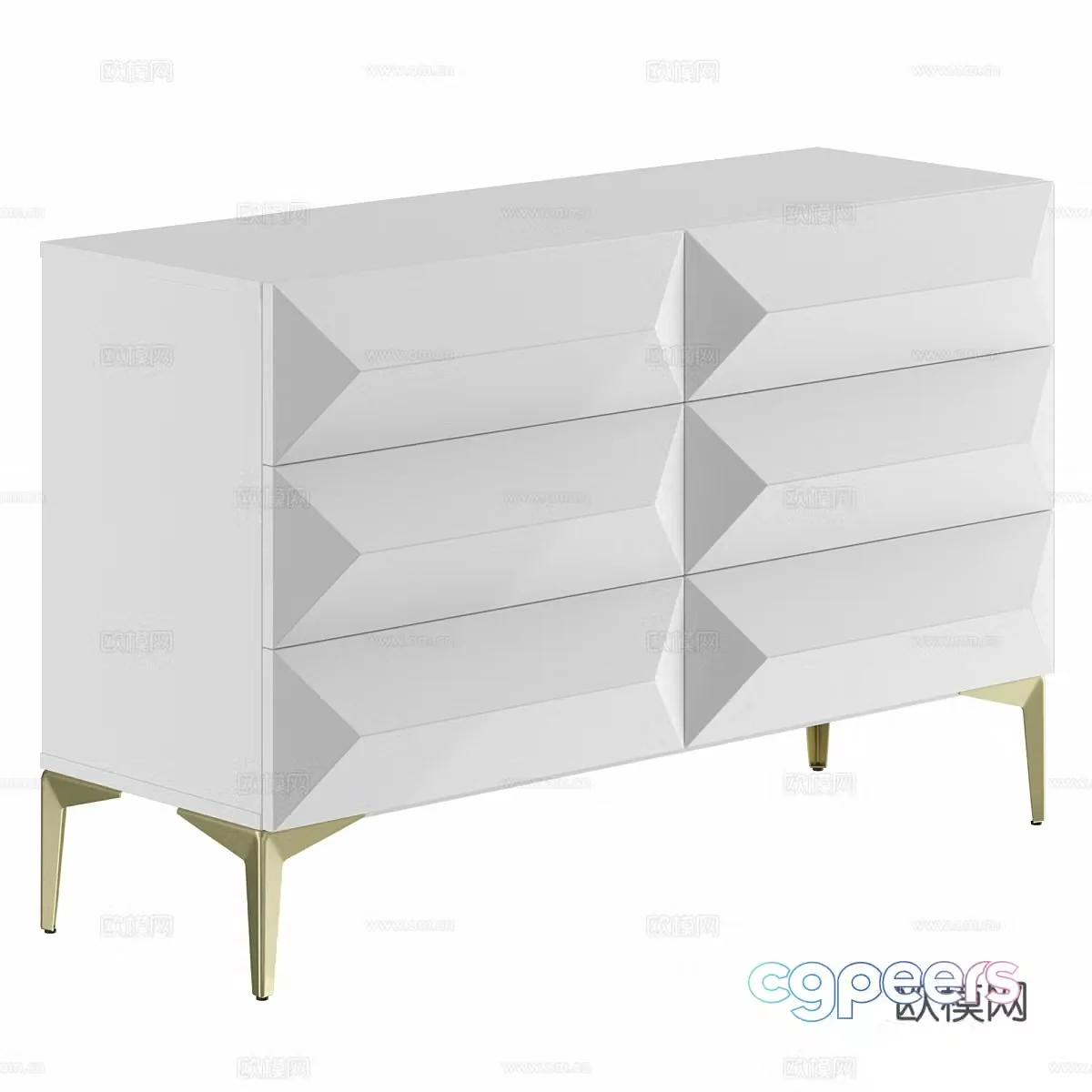 Modern light luxury Sierra sideboard 3D model