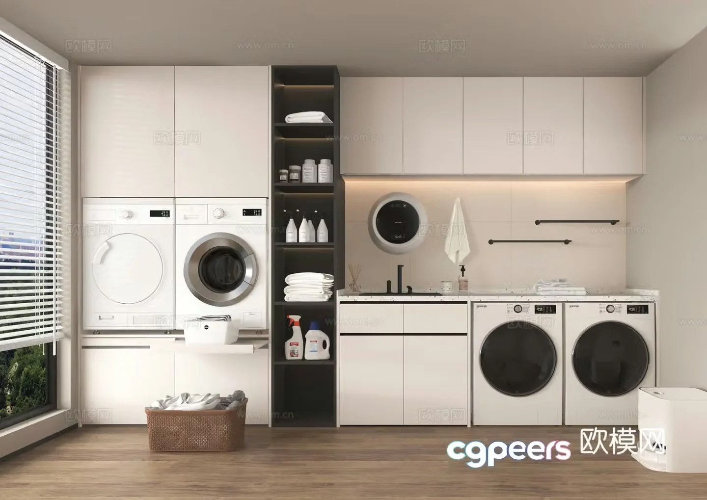 Washing machine drying machine washing machine cabinet 3D model