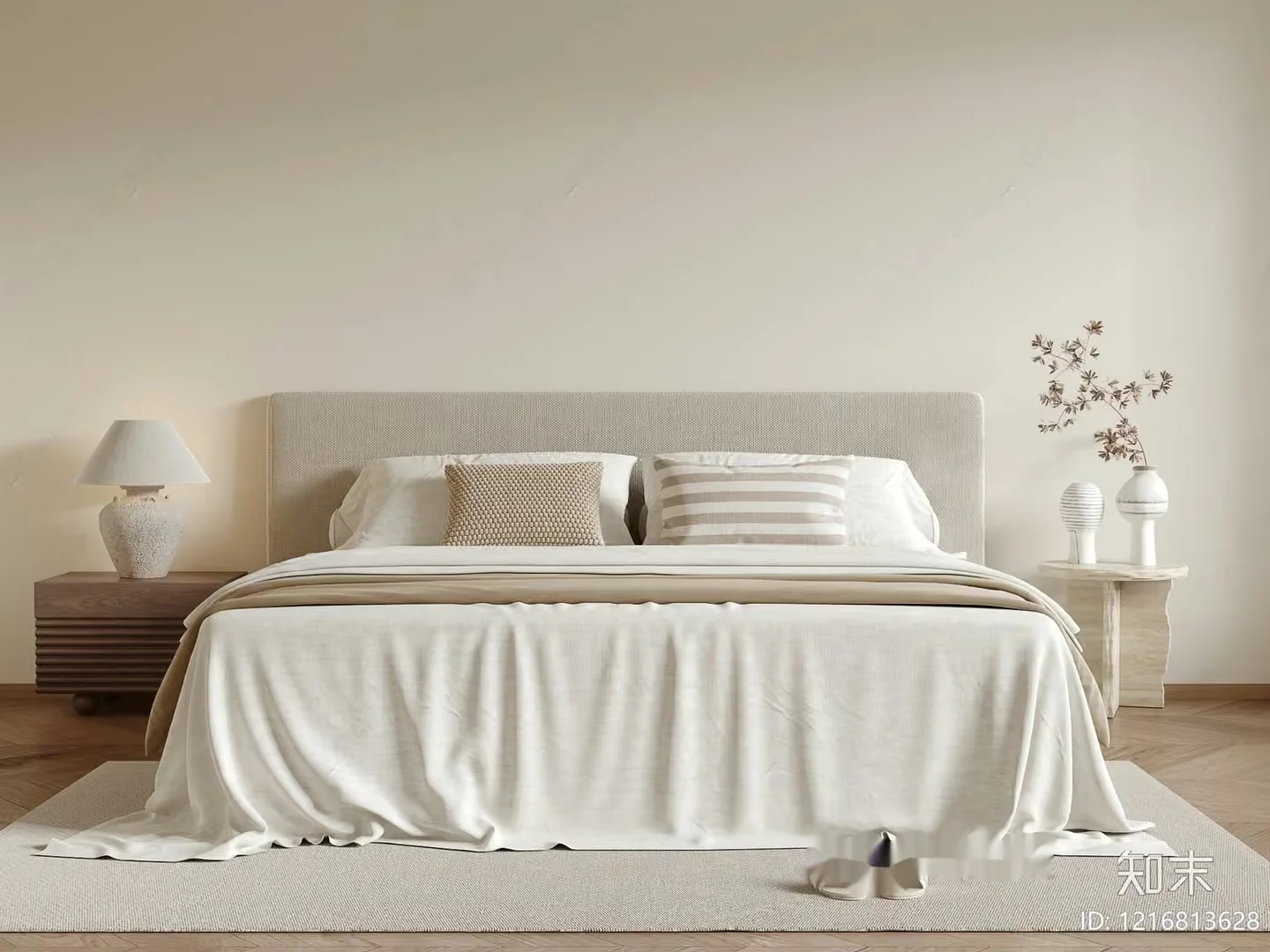 Cozy Modern Bedroom 3D Model – 15532 – VRAY Render