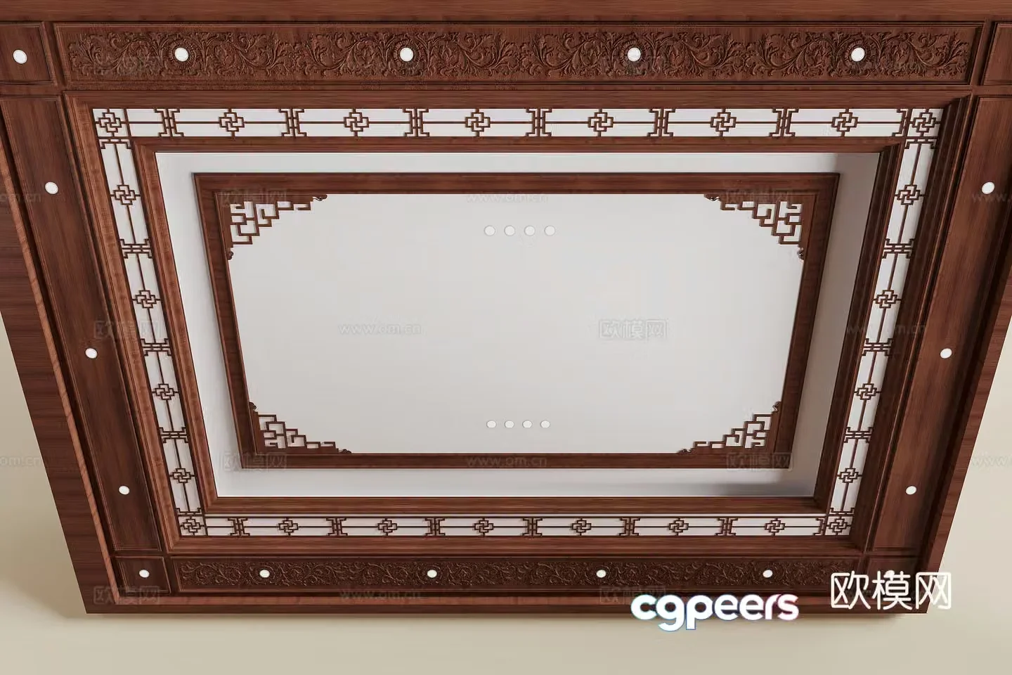 New Chinese style ceiling 3D model