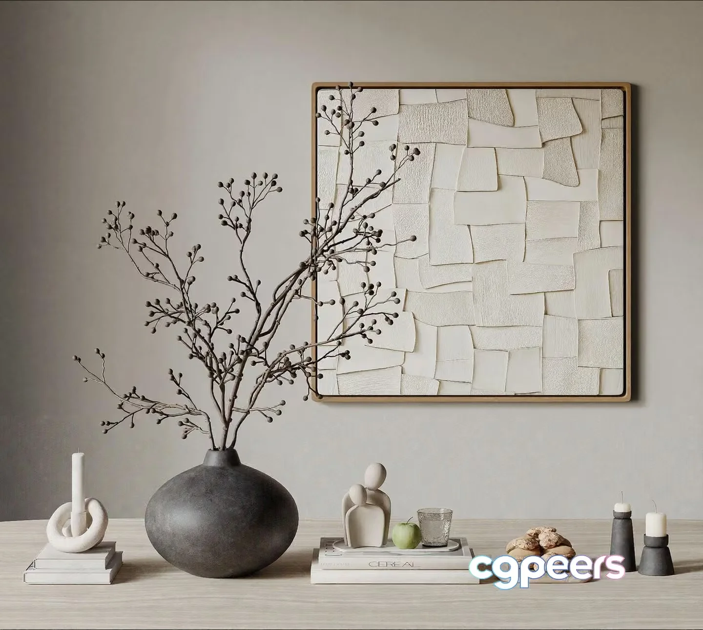 Modern Minimalist Decor 3D Model – 432 – VRAY Render