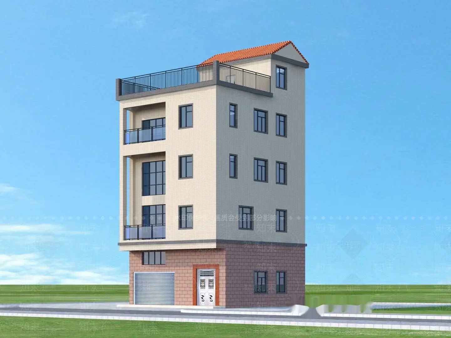 A Multi-Story Building 3D Model – 11541 – VRAY Render