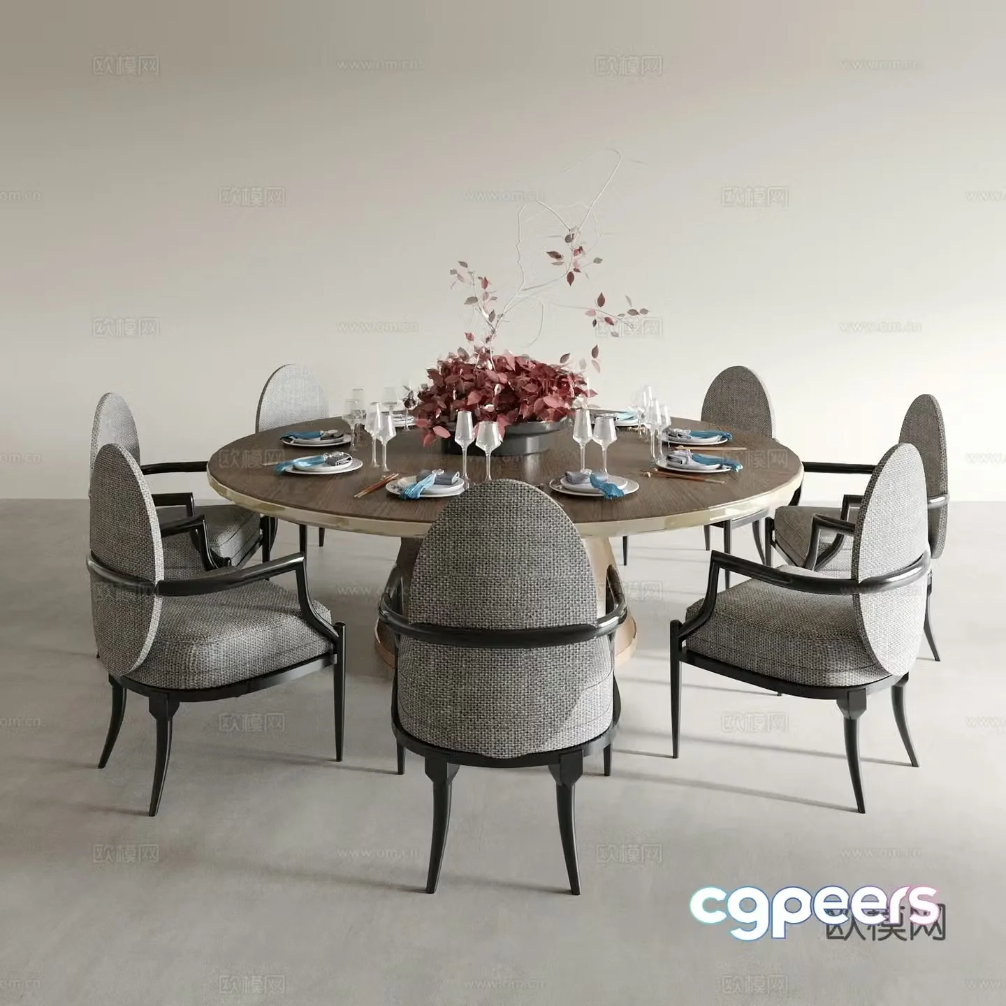 Dining table and chairs living and dining table and chairs dining table and chairs wine table and chair combination round wine table and chair 3D model