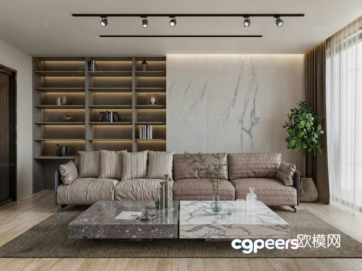 Modern living room 3d model