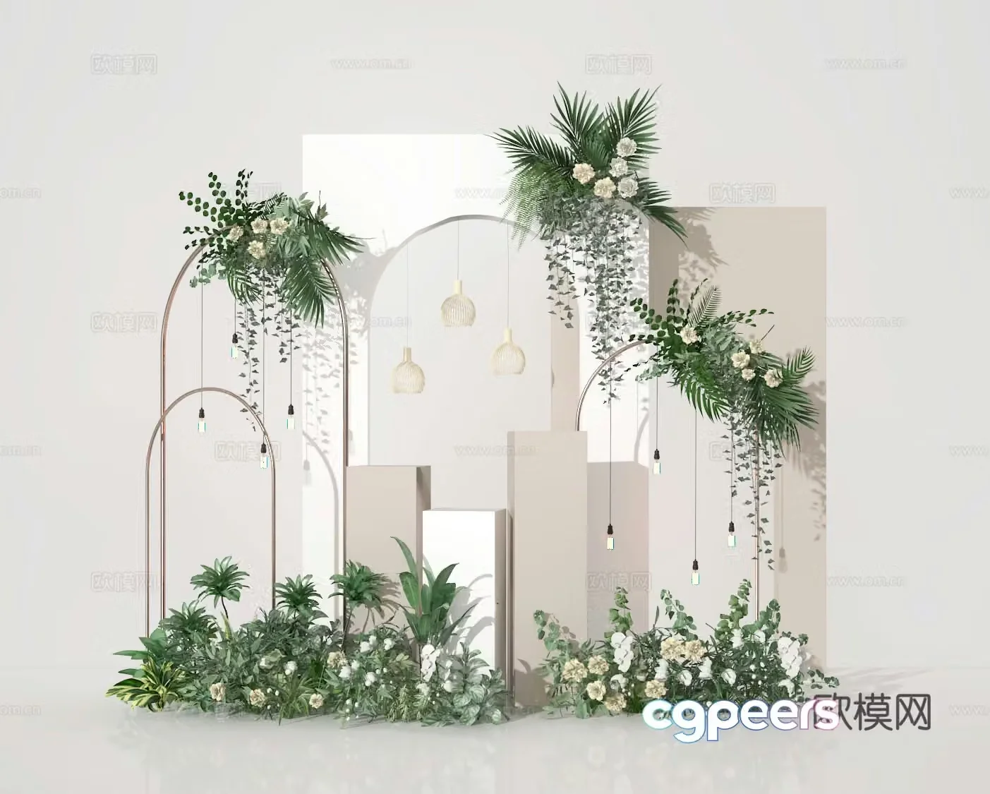 Plant pile beautiful 3D model