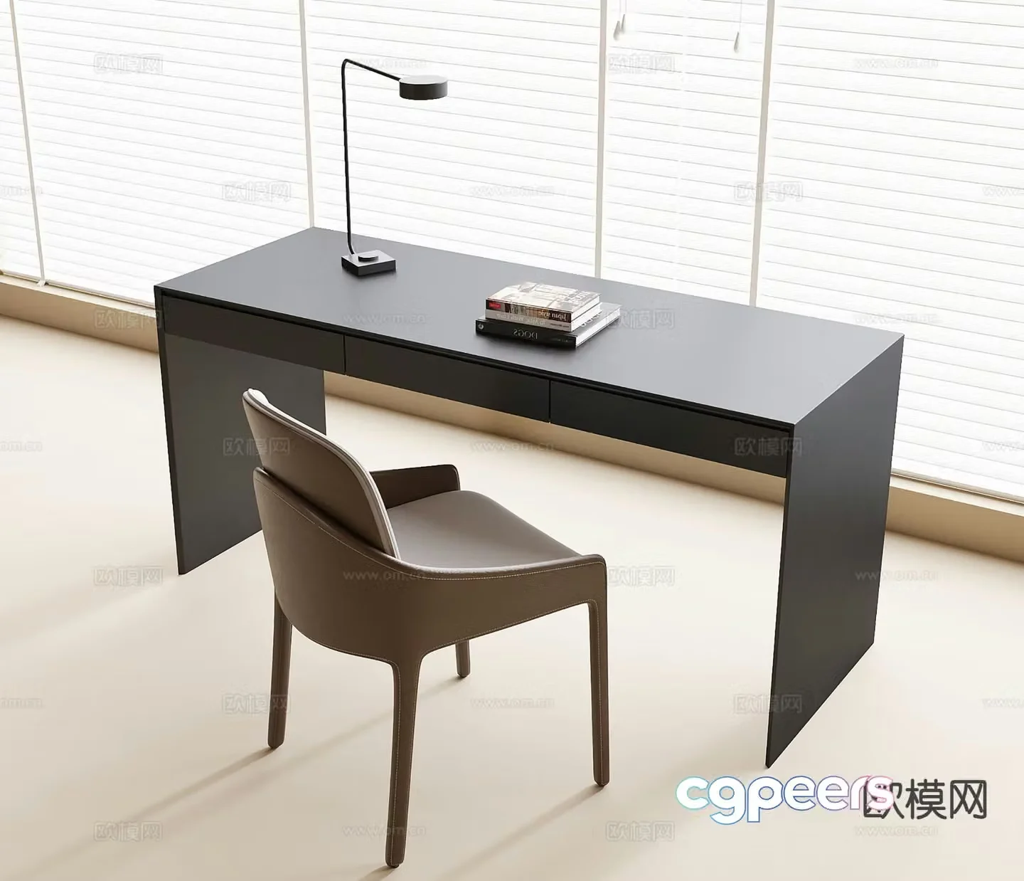 Modern desk chair 3d model