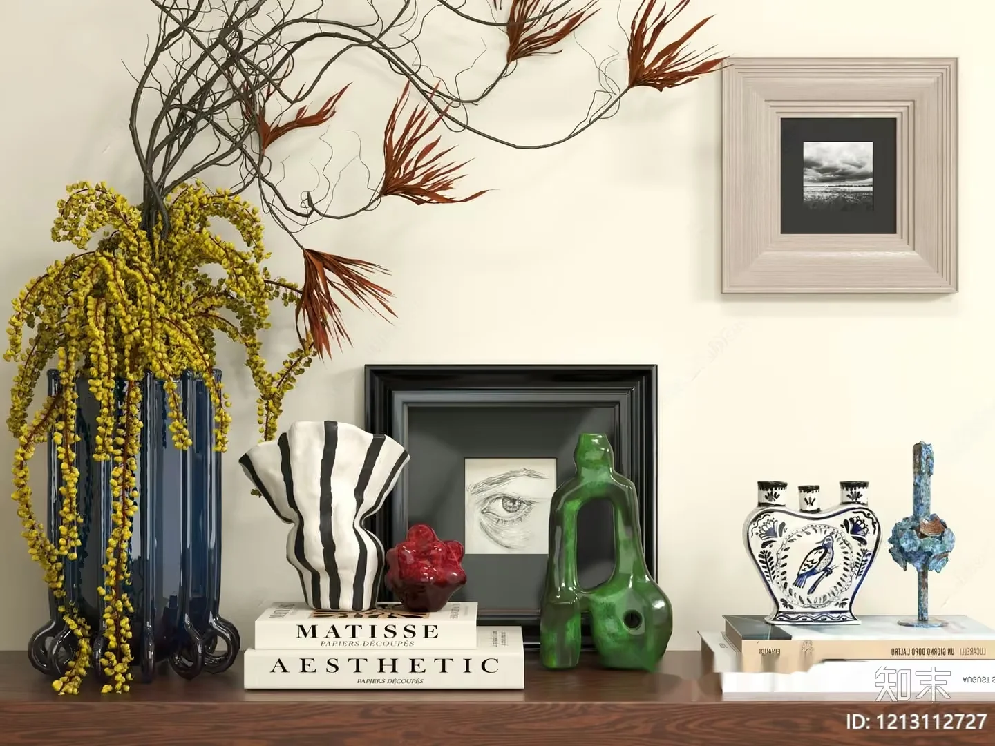 A Collection Of Decorative Objects 3D Model – 3009 – VRAY Render