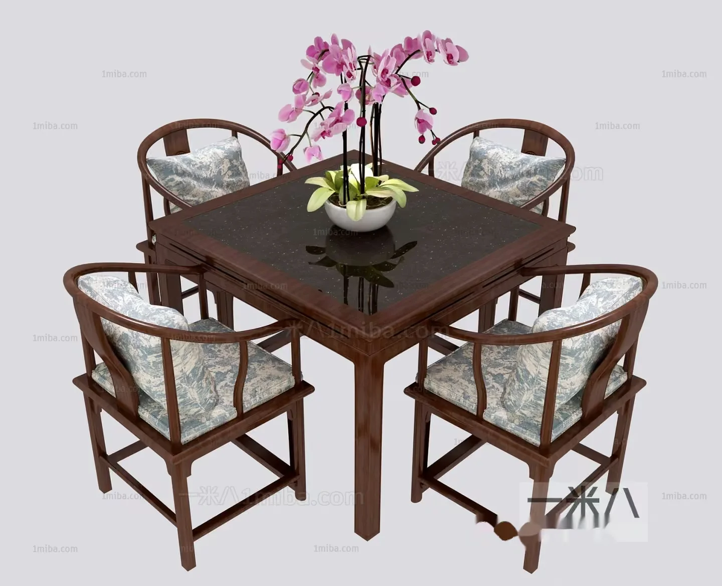 A Wooden Dining Table 3D Model – 10830 – VRAY Render