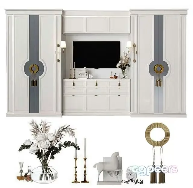 3ds Max Free – Cabinet with TV_7 zone