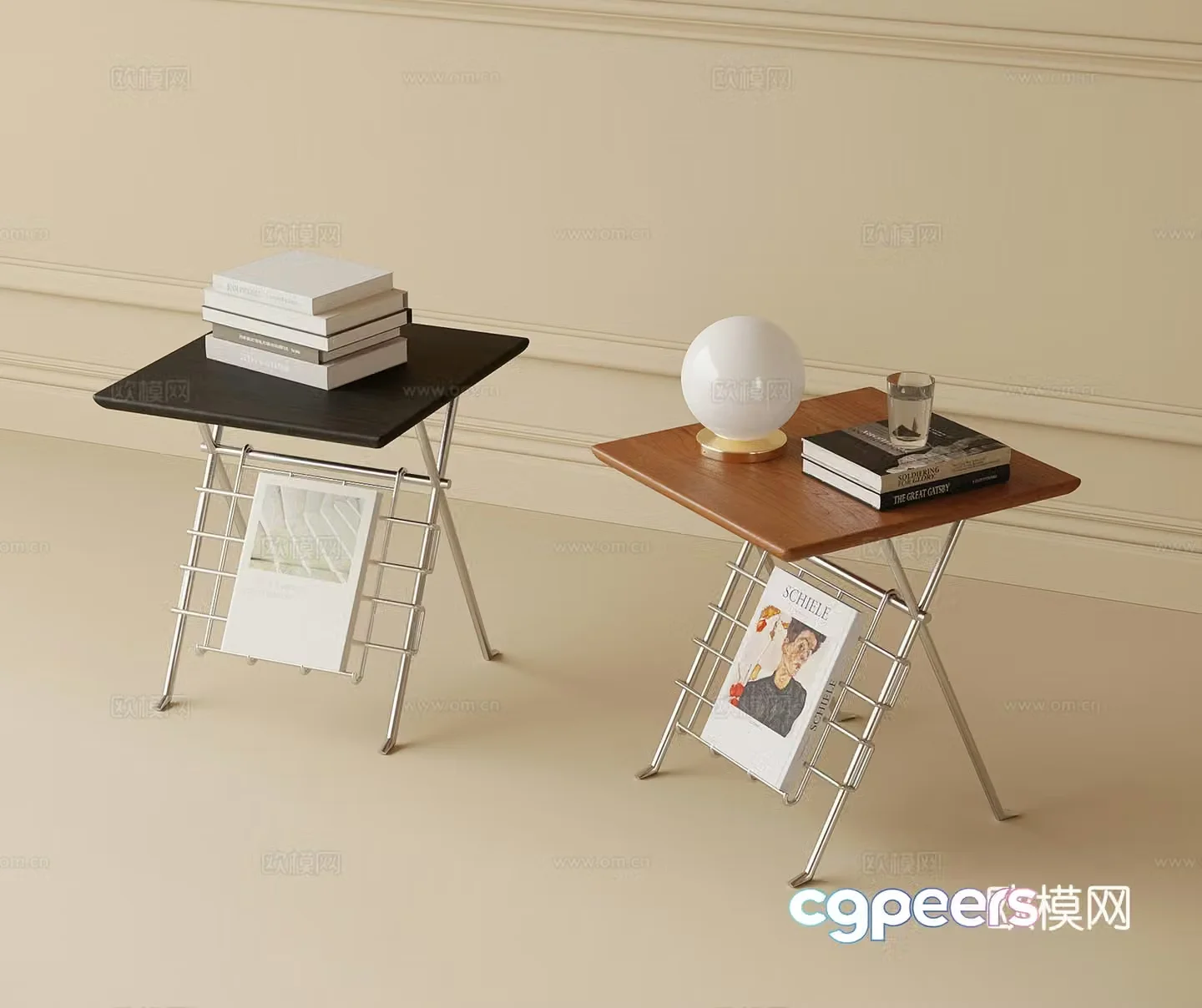 French side table corner table table table 3d model