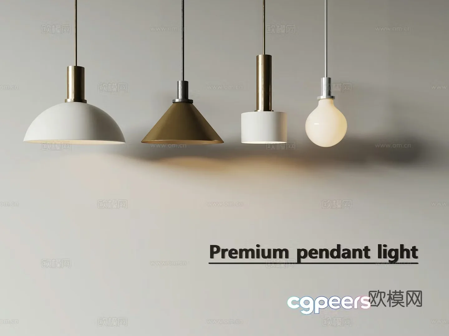 Modern restaurant small chandeliers combination 3D model