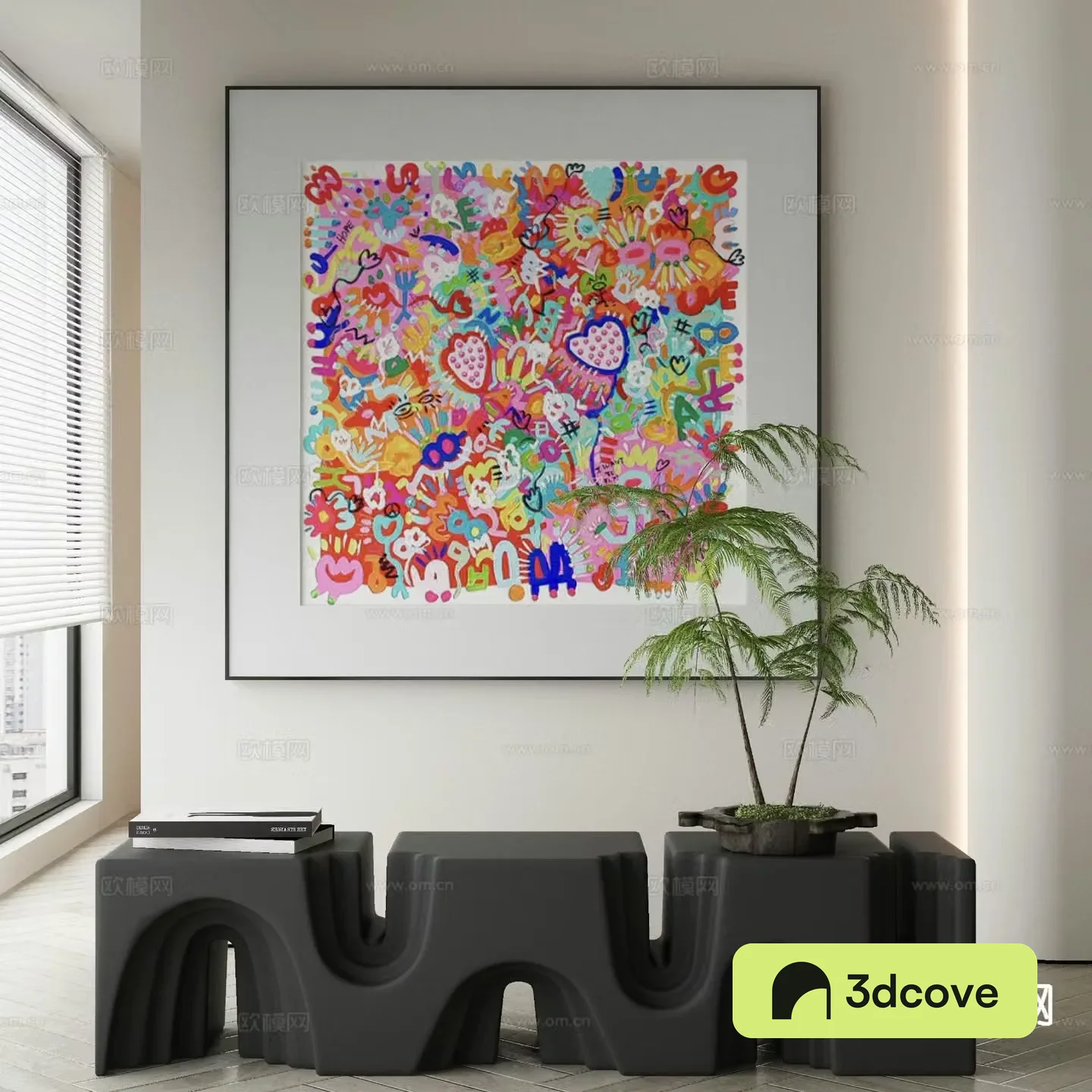 dopamine hanging painting colorful decorative painting