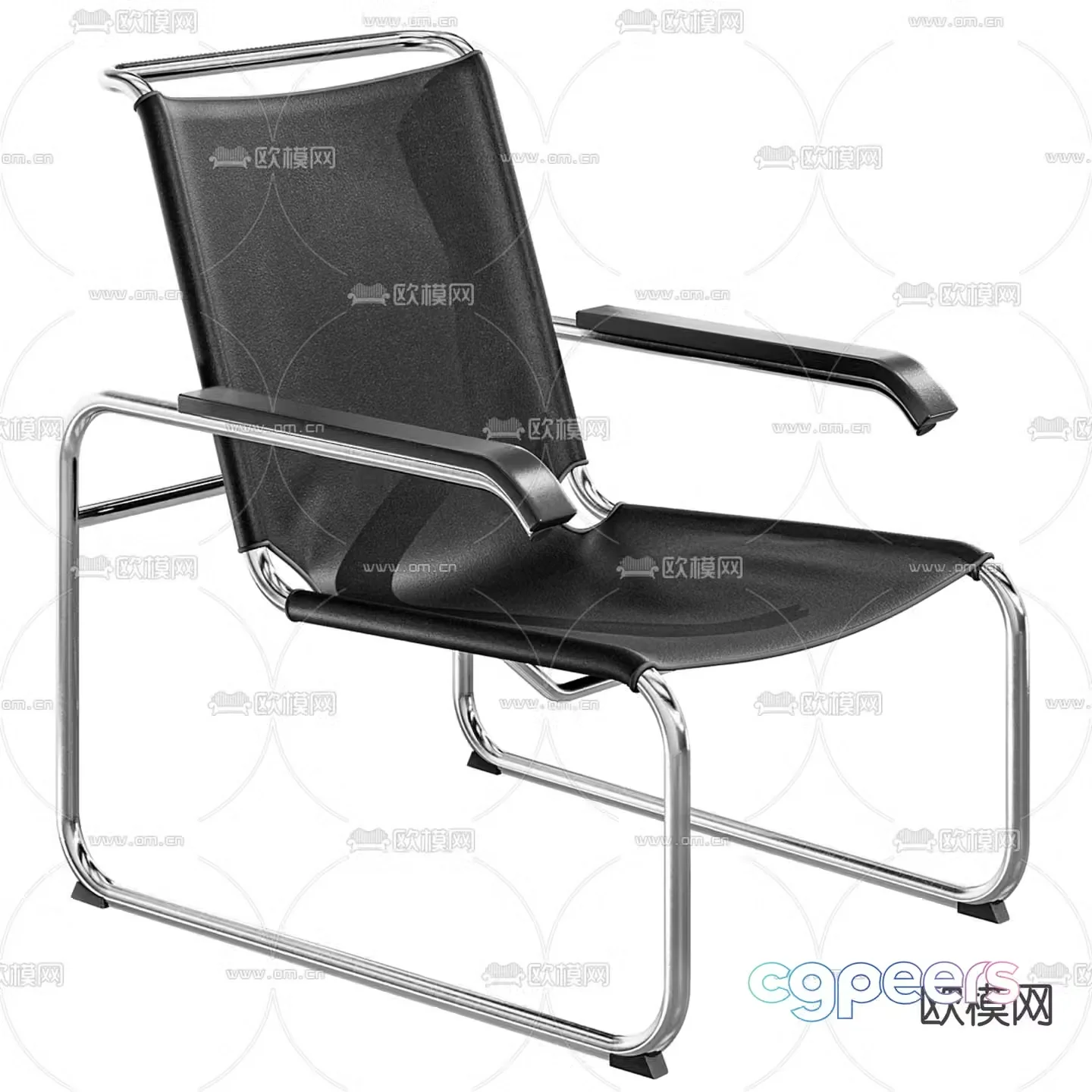 Leather office chair shift chair conference chair 3d model