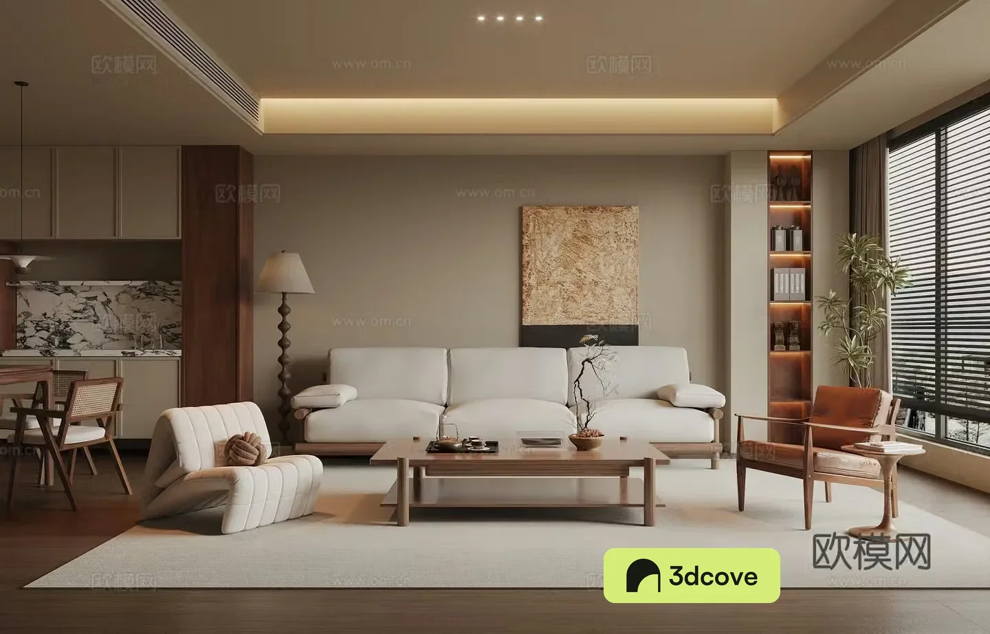 Wasabi Middle Style Inn Restaurant 3D Model