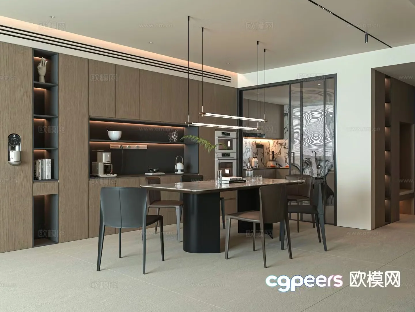 Modern restaurant 3d model