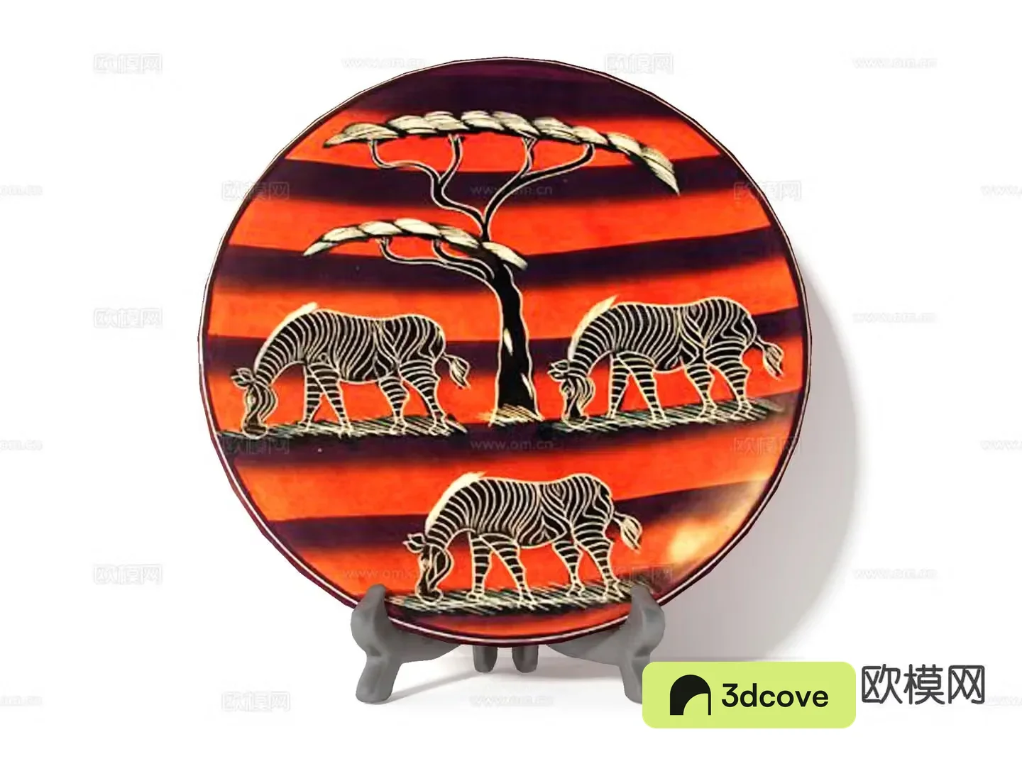 New Chinese style painting plate ceramic ornament plate