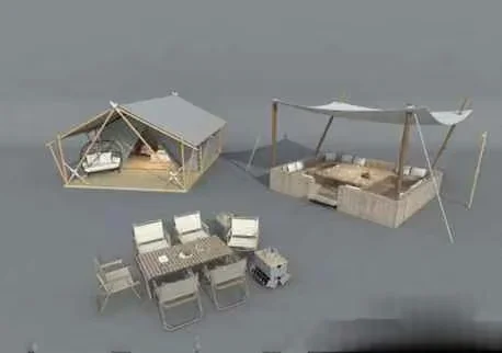 A 3D Rendering Of Outdoor Furniture 3D Model – 1212 – VRAY Render