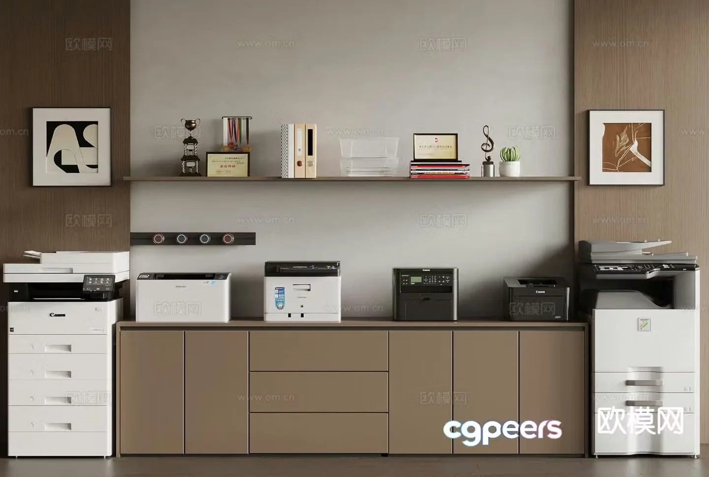 Office supplies printer printing machine copier 3d model