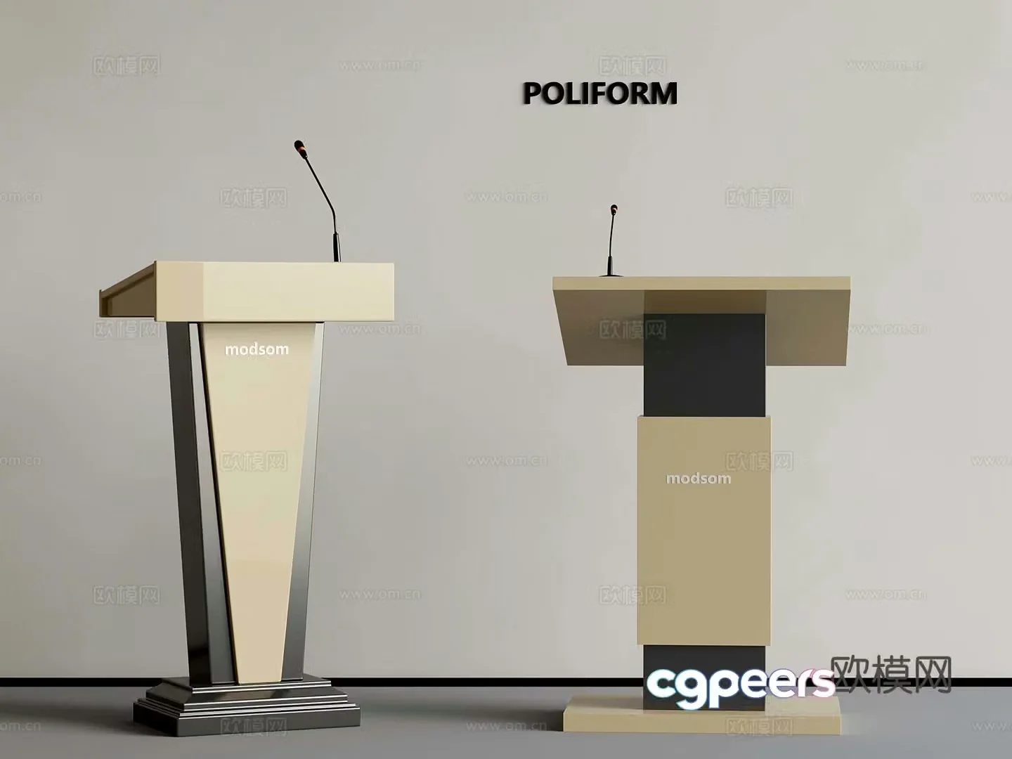 21 podium Modern podium Lecture Podium Host Stand Podium 3D Model