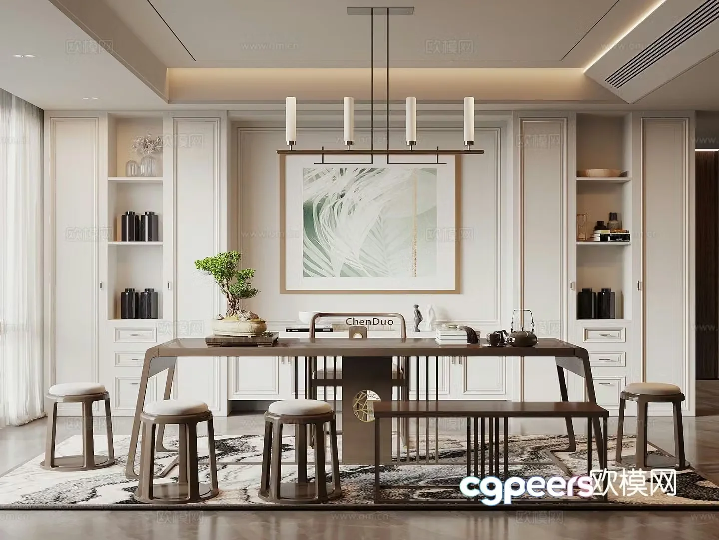 French tea room 3d model