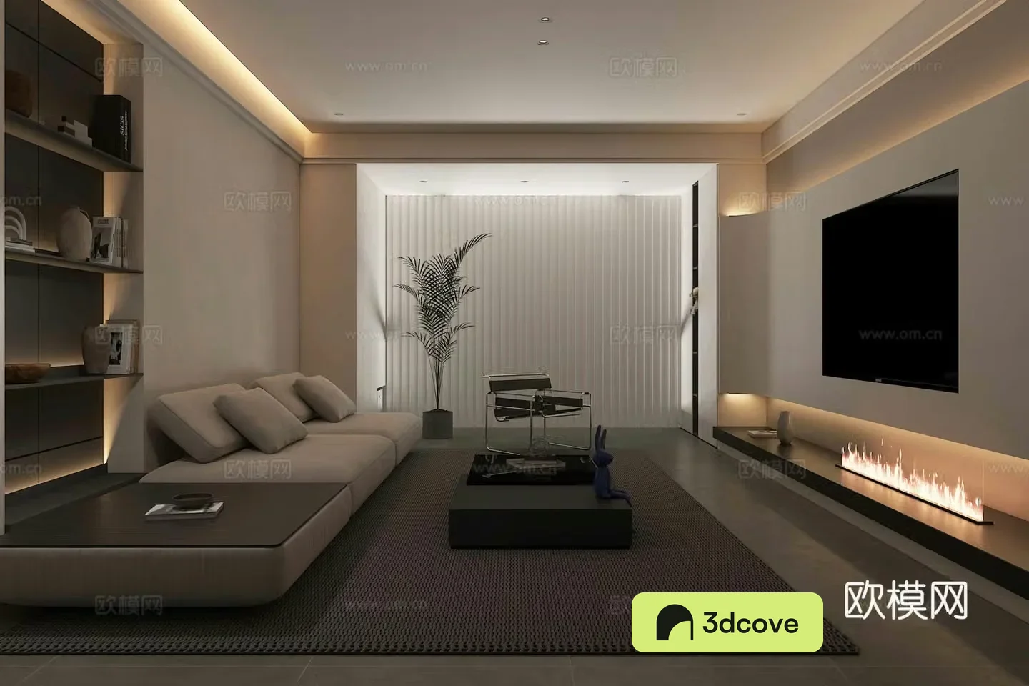 Modern living room 3d model