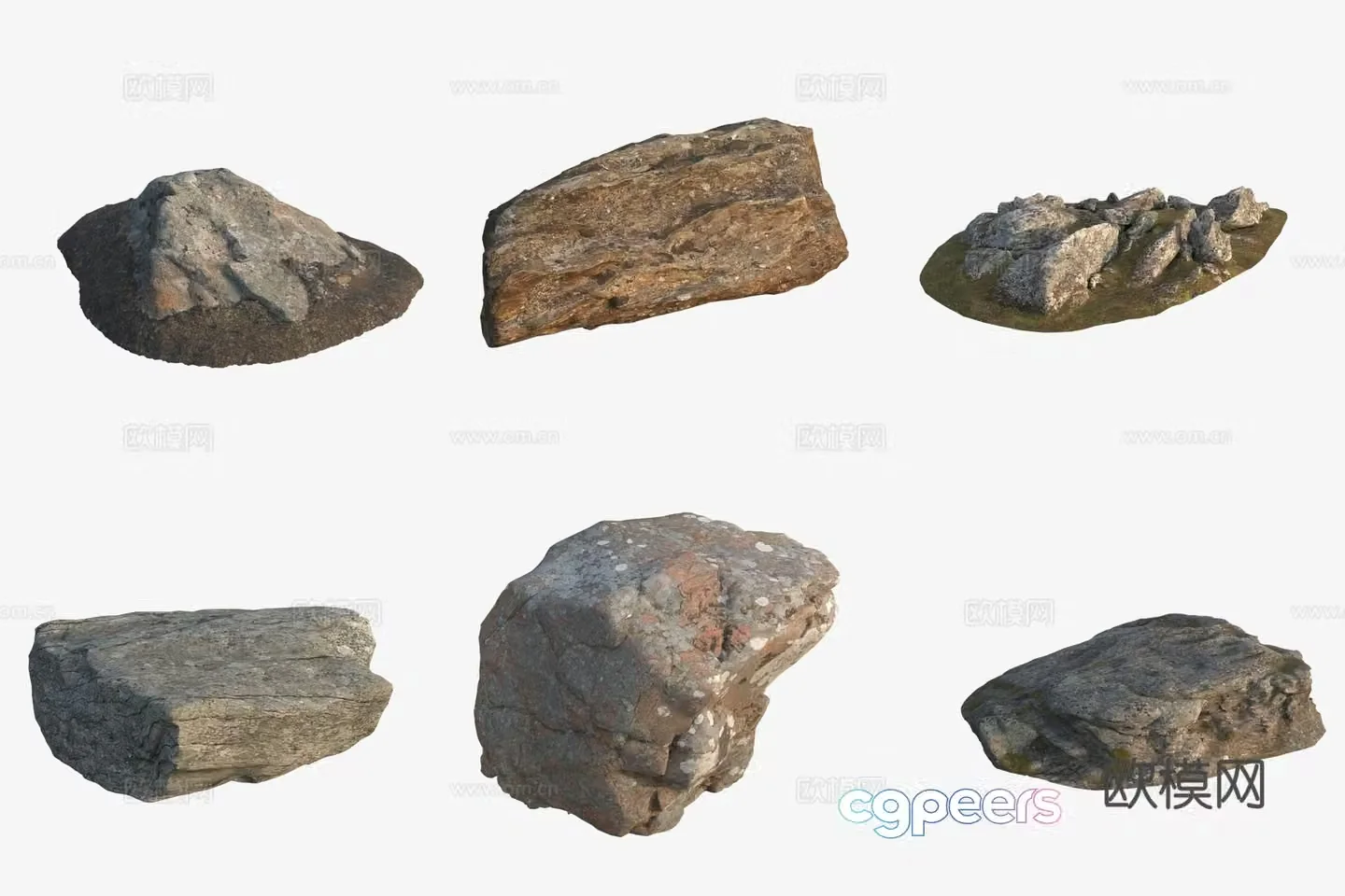 Big rocks by the sea 3d model